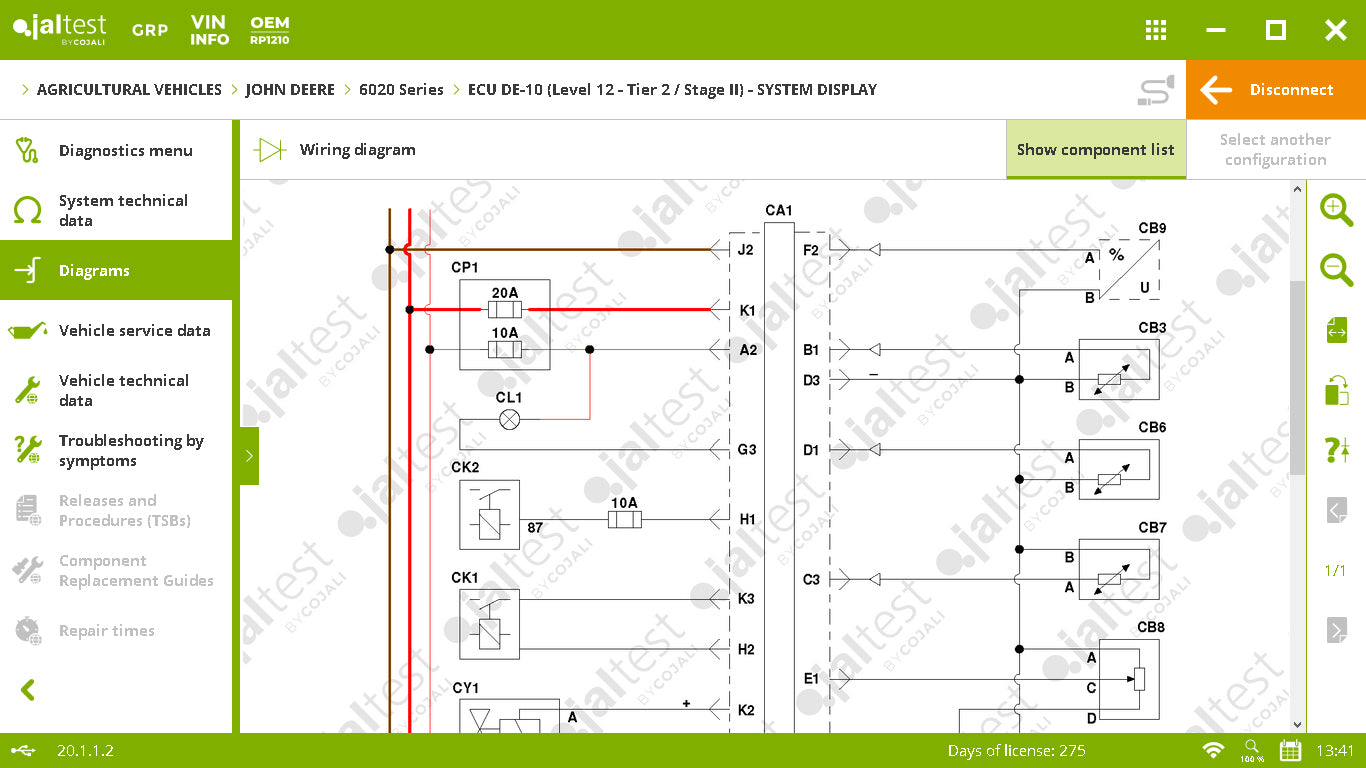 29210 - Cojali Jaltest Agricultural Diagnostic with Off-Highway Kit W/Panasonic CF-54